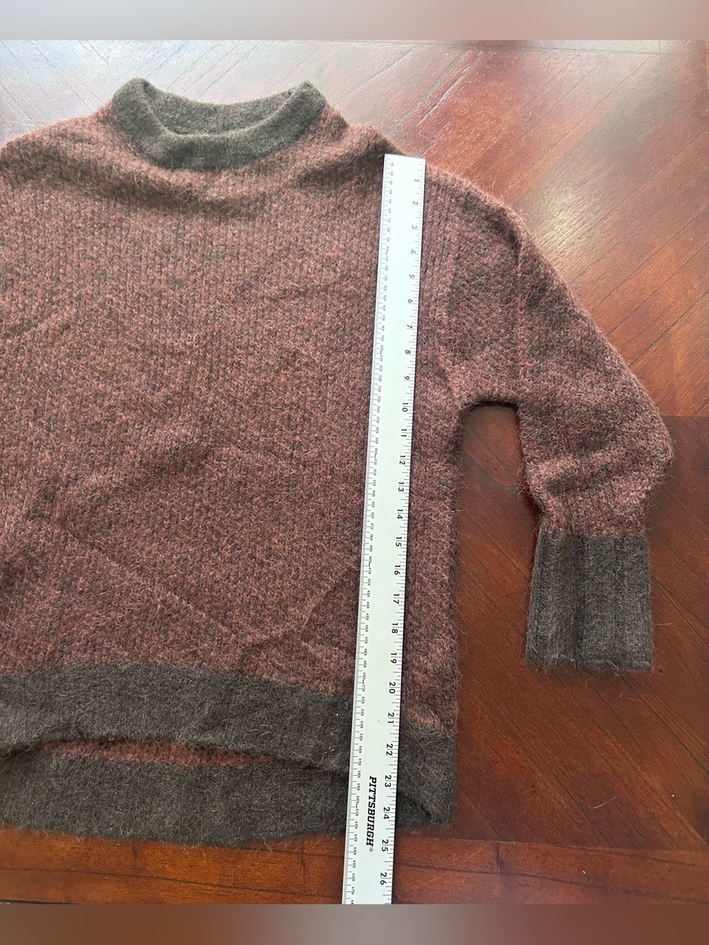 Banana Republic Brown and Rust Textured Knit Sweater 50% alpaca - Picture 5 of 7